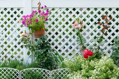 Gray Vinyl Fence Installation